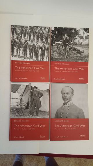 Set Of 4 Essential Histories The American Civil War East And West 1861 - 1865 Vg,