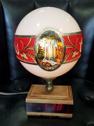 Vintage " Coors " Digital Clock/lamp,  Barware,  Beer Collectible,  Waterfall Image