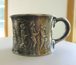 Antique Sterling Baby Cup In Repousse Pattern Dated 1908 With Hallmarks L@@k