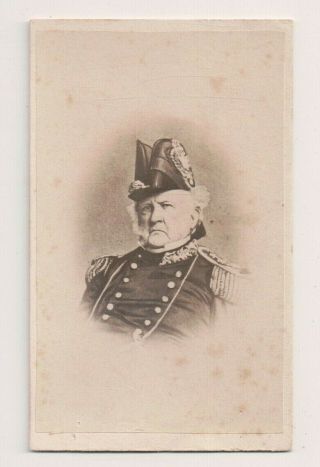 Vintage Cdv General Winfield Scott Union Officer American Civil War