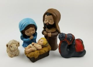 Vintage Christmas Nativity Set 1978 By Carol Rardon.  Rare Nativity Figures