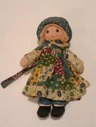 Vintage Holly Hobbie Doll Knickerbocker 9 " Vintage Stuffed Doll Toy Plush