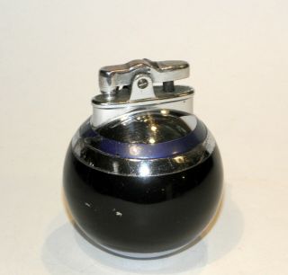1934 Art Deco 2 Color Enamel Ronson Rondelight Ball Automatic Petrol Lighter