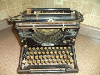 Vintage Underwood Standard Typewriter No.  3 11 Inch Made In York