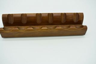 6 Pipe Wooden Pipe Rack Standing 28.  5cm Wide