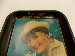 Antique Pre Prohibition beer tray Buffalo Brewing Co.  Sacramento,  California tin 2