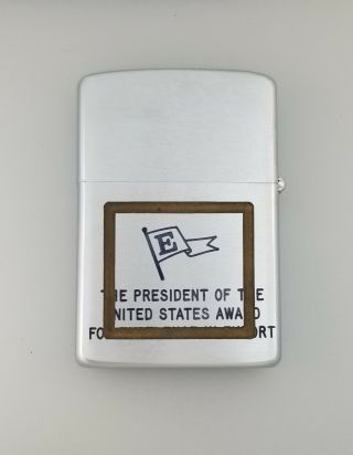 1963 Vintage Zippo Lighter – Pat 2517191 - The President Of United States E Award