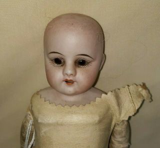 ANTIQUE BISQUE HEAD LEATHER BODY DOLL GERMANY KESTNER $44.  44 3