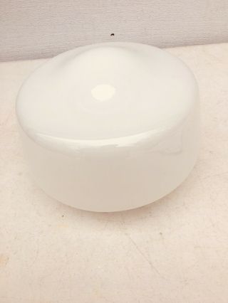 Vintage White Milk Glass School House Ceiling Light Shade/ Globe