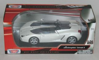 Boxed Die Cast Car 1:24 Scale Motor Max Lamborghini Concept S