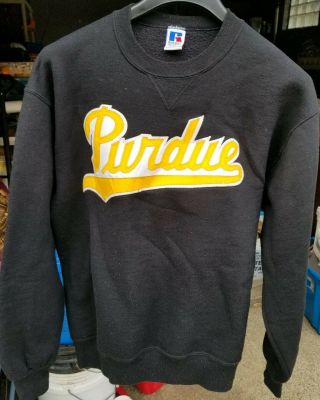 Purdue Sweatshirt Russell Vintage Sweatshirt Size Xl Black