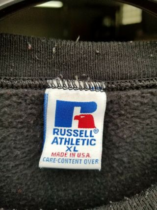 Purdue Sweatshirt Russell Vintage Sweatshirt Size XL Black 3