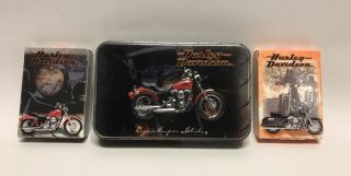 Harley Davidson Motorcycles Collectors Playing Cards Limited Edition Tin 1999