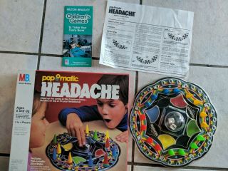 1986 Pop O Matic Headache Milton Bradley Game 4709 Popomatic Vintage Complete