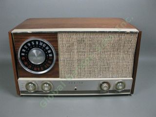 Vintage 1951 Zenith Mj1035 Am/fm Stereophonic Tube Radio Wooden Stereo Nr