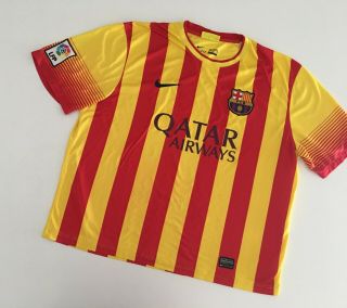 Barcelona Fc 2013/14 Away Football Shirt " Xl Mod " Nike Vintage Soccer Jersey