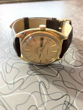 Vintage Omega Constellation Cal.  751 Day/date Gold Capped Automatic Linen Dial