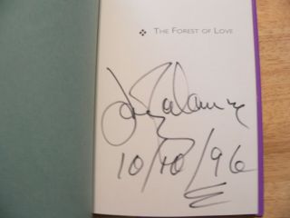 The Forest Of Love.  Autographed by Jack Palance.  First Edition 2