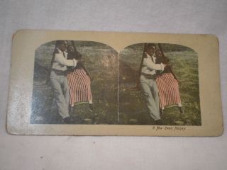 Vintage Color Stereo View Stereoscopic View Card Black Americana 9 Ma Own Honey