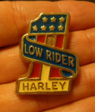 Vintage Harley Davidson Low Rider Vest Lapel Pin Shovelhead Evo Fxrs Fxdl Fxrt K