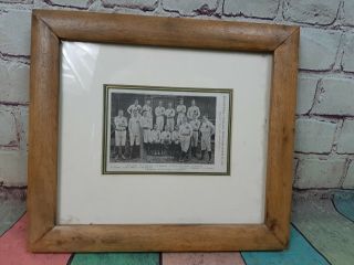 Antique Vintage Framed Postcard 1890 England Vs Scotland Rugby Memorabilia