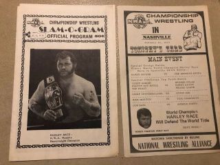 Rare Vintage 1970s Nwa Wrestling Slam - O - Gram Program Wwf Wcw Nwo Macho Harley