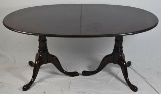 Statton Solid Cherry Queen Anne Style Dining Table W 3 Leaves Williamsburg Style