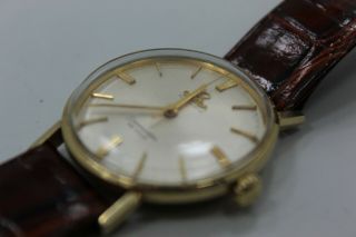 14K Yellow Gold Vintage Omega Seamaster DeVille Automatic Man ' s Watch 2