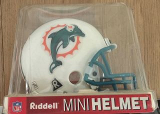 Miami Dolphins Riddell Mini Helmet In The See Through Factory Box