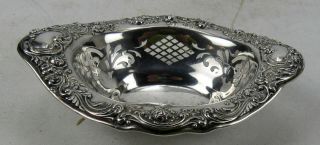 Gorham Sterling Silver Candy Bon Bon Nut Dish A290 Repousse Pierced Footed