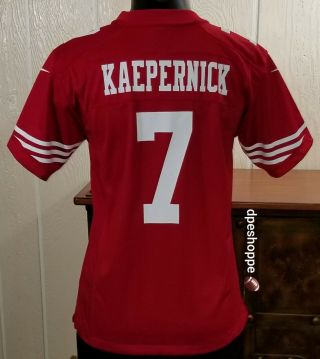 Nfl San Francisco 49ers Colin Kaepernick 7 Nike On Field Red Youth Jersey Sz M