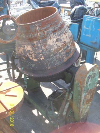 Old Antique Vintage Industrial Concrete Cemete Mixer Tumbler Remmel See Below