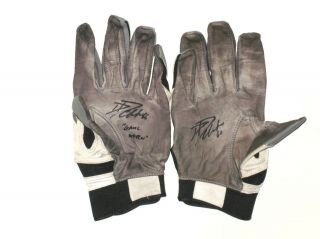 David Decastro Pittsburgh Steelers Game Worn & Signed Nike Gloves - Good Use