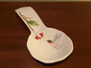 Vintage Otagiri Hummingbird Spoon Rest Ceramic Collectible Kitchen