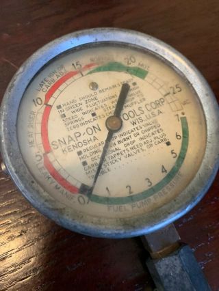 Vintage Rare Snap - On vacuum fuel pressure gauge 2