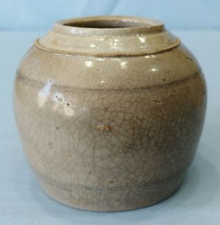 Antique Chinese Ginger Jar Vase Celadon Glaze