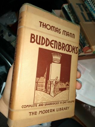 Vintage 1935 1st Modern Library Ed " Buddenbrooks " By Thomas Mann 1 Volume Hc Dc