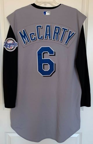 Kansas City Royals Dave Mccarty 6 Majestic Team - Issued Gray Jersey (size 48)