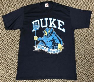 Vintage 1989 Duke Blue Devils T - Shirt Single Stitch 50/50 Usa Made Mens Large