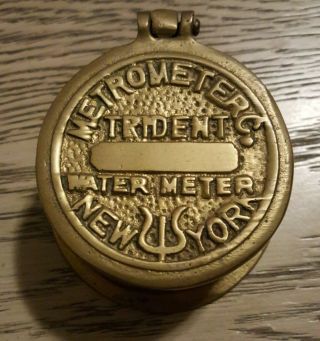 Vintage Brass Metro Meter Co.  Trident Water Meter York
