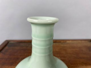 18th/19th C.  Chinese Celadon - Glazed Bottle Vase 3