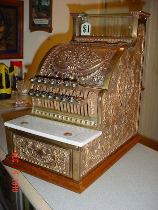 Restored Ncr Model 313 Antique Brass Cash Register
