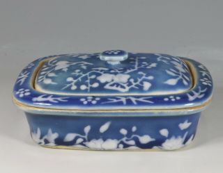 A Chinese Blue And White Soap Dish Guangxu 19thc