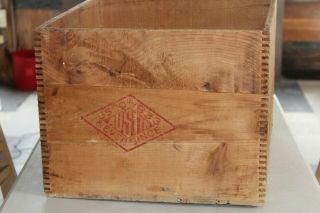 Antique red diamond explosives wood box,  crate austin powder co.  cleveland ohio 3