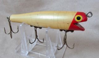 Old Florida Lure,  Porter Dart - O 4 " Pearl White W Red Head,  Target Spot Belly,  Vg