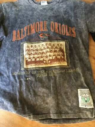 Vintage 1991 Nutmeg Mlb Baltimore Orioles T Shirt Sz L Made Usa