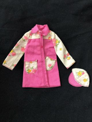 Vintage Barbie Doll Clothes Mod Era 7765 Best Buy Francie Pink Floral Coat Cap