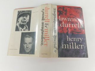 Vtg 1963 1st Edition Hb Dj Signed Book A Private Correspondence Durrell Miller