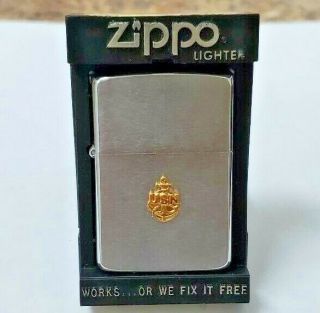 Vintage Nib Zippo Lighter Us Navy Bradford,  Pa