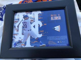 Mets Pete Alonso Game Ball Plaque - Mlb Authenticated - Home Run Record Roy